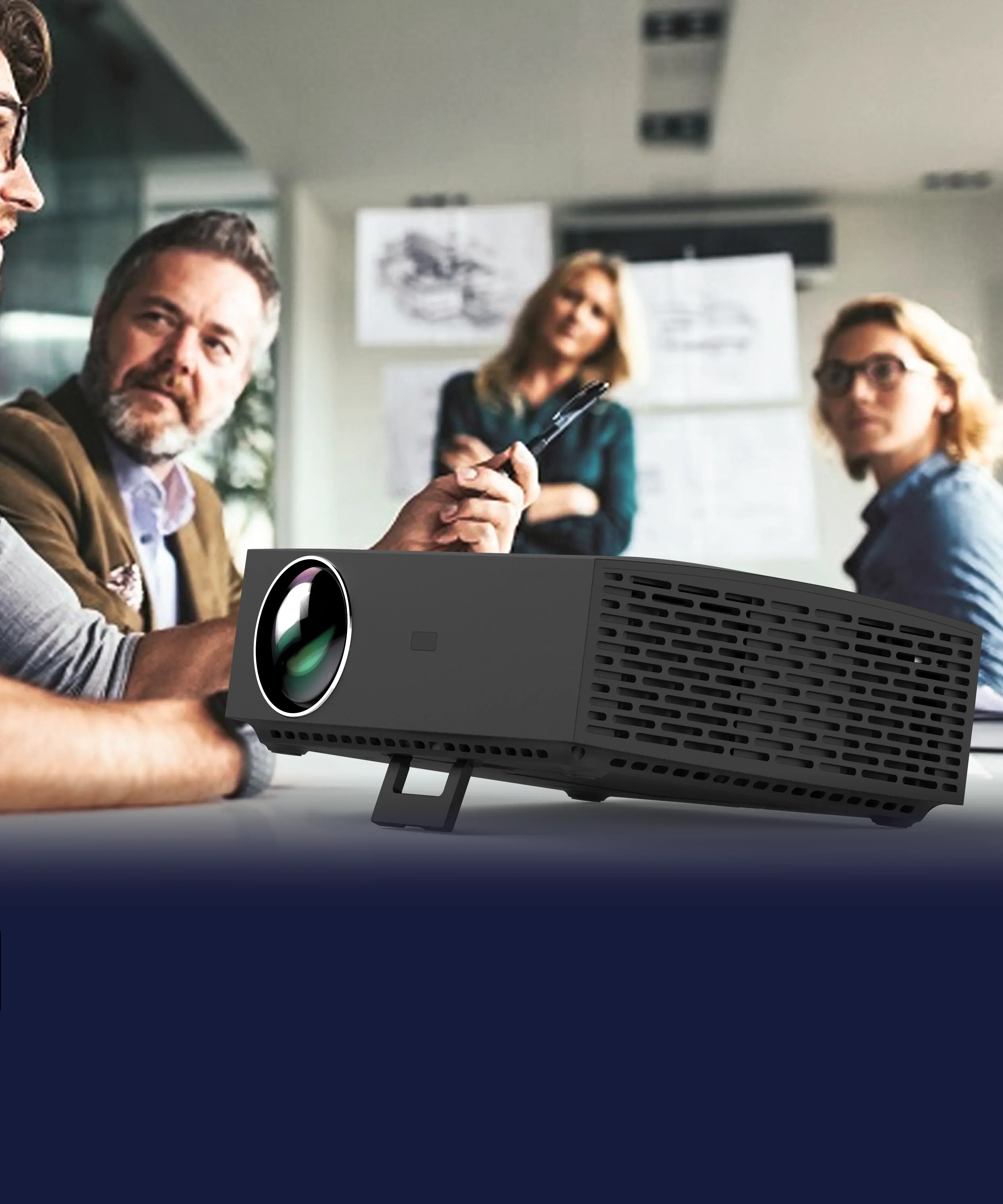 TV Projector 4k 1080P High Brightness Multiple Function Projector F30  Overhead Projector PPT for Home Office Use