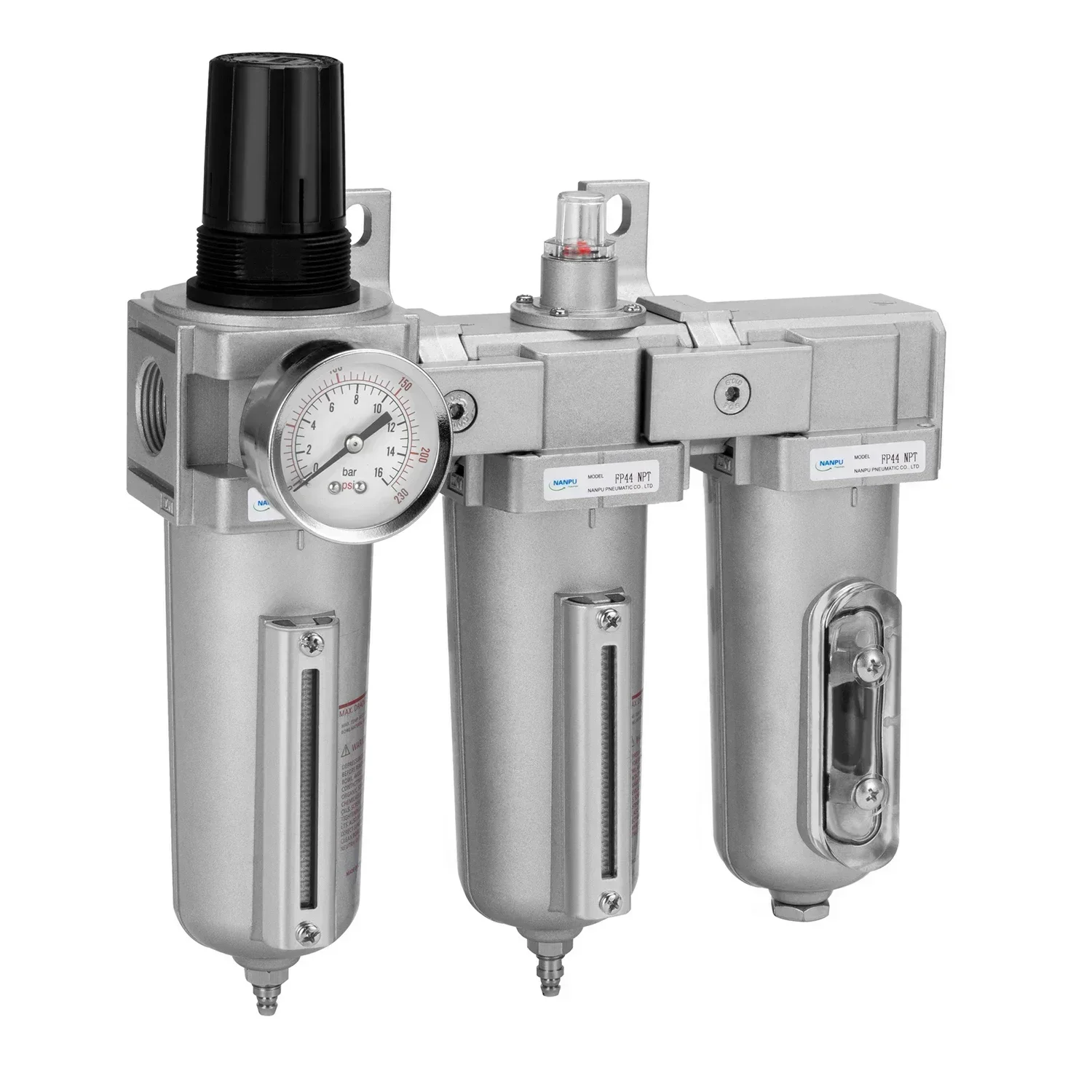 

1/2" NPT Pneumatic Pressure Regulators 3 Stage Air Treatment Unit Particulate Filter,Desiccant Dryer Air Regulator