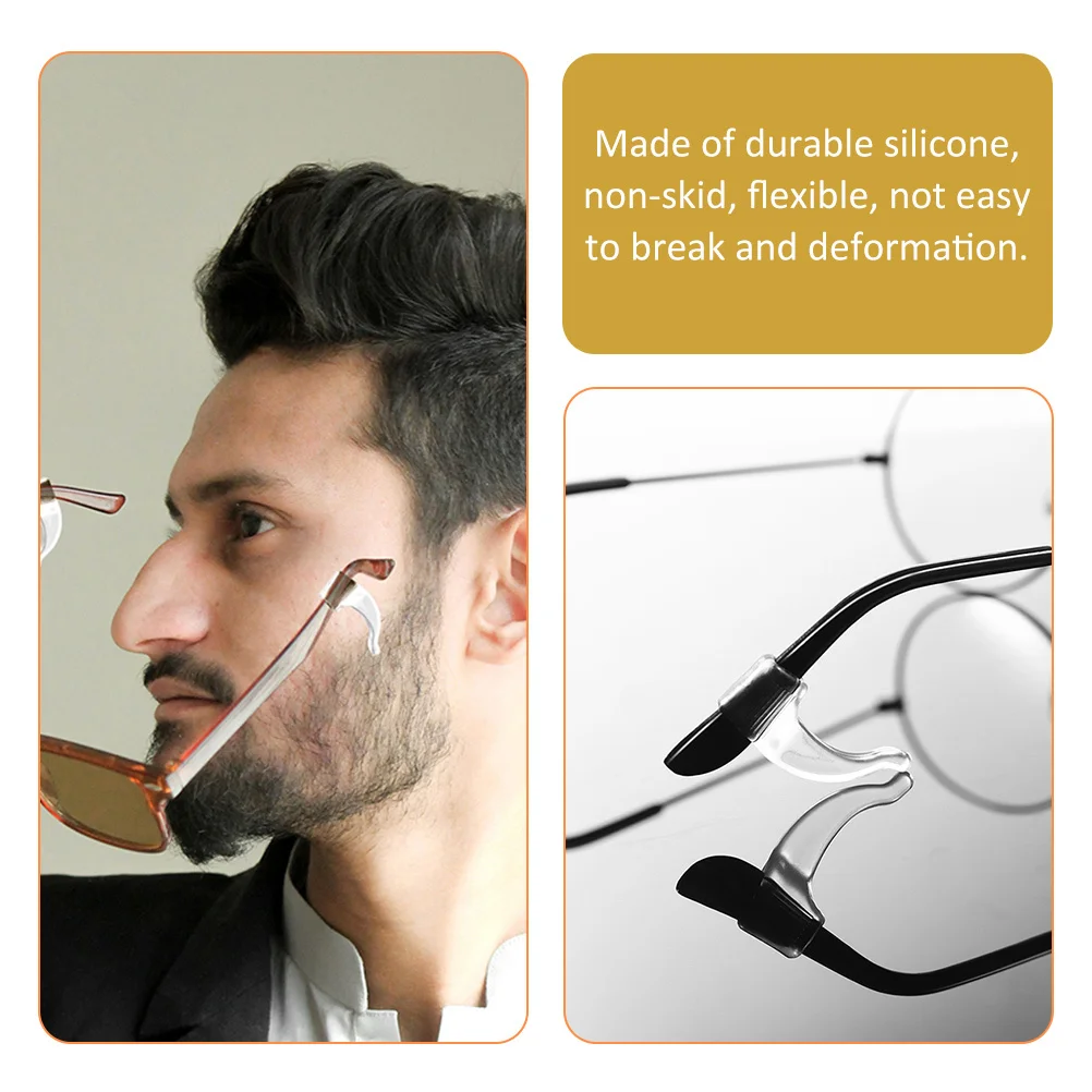 

Non-Slip Eyeglass Ear Hooks Silicone Retainer For Outdoor Sports Lightweight Anti-Skid Glasses Grips Replacement