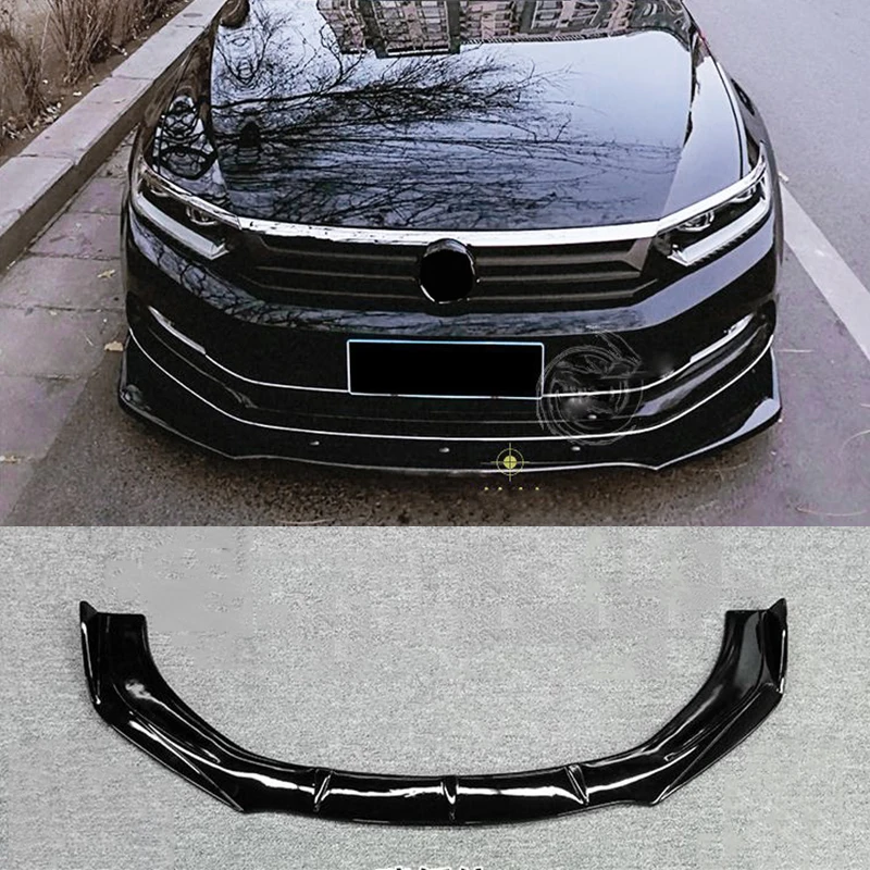 Applicable To For Volkswagen Passat B8 Accessories 3Pcs Car Front Bumper Split Lip Body Kit Spoiler Diffuser Deflector