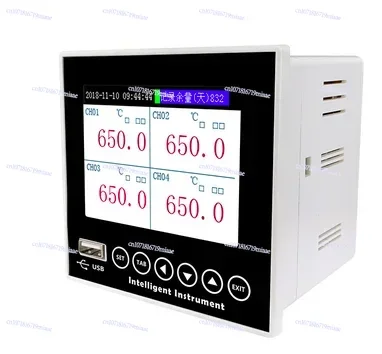 

3,5-дюймовый безбумажный рекордер с сенсорным экраном, USB-рекордер для измерения температуры, давления, жидкости, потока и влажности