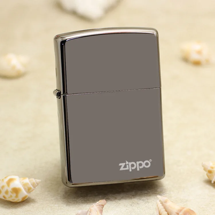

Genuine Zippo Classic Black Ice oil lighter copper windproof cigarette Kerosene lighters Gift with anti-counterfeiting code