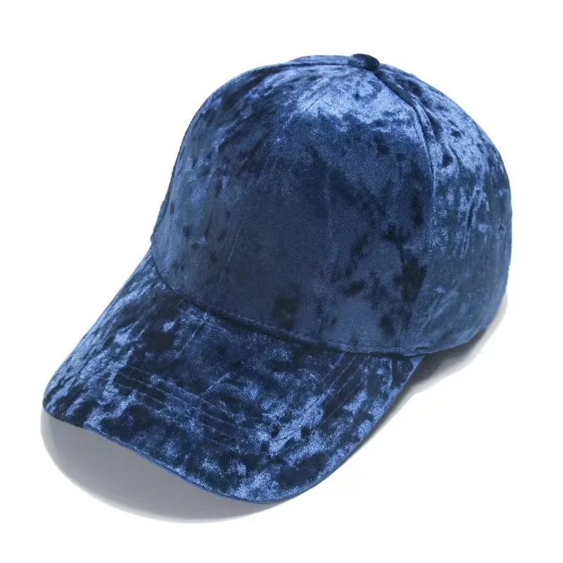 Herbst-Winter-Samt-Baseballkappe – Unisex-Freizeithut mit gebogener Krempe, weicher, verstellbarer Snapback für Männer und Frauen