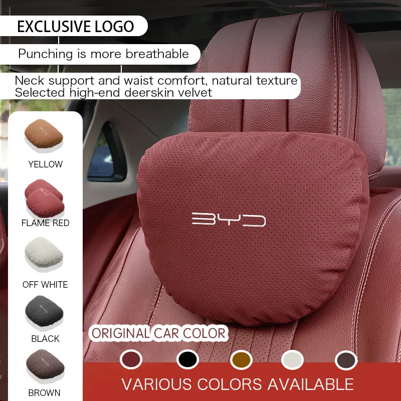 

Car Headrest Lumbar Support Pillow Spine Neck Pillow Seat For BYD Dolphin Atto3 Han Tang Yuan Plus Seagull Song King Accessories