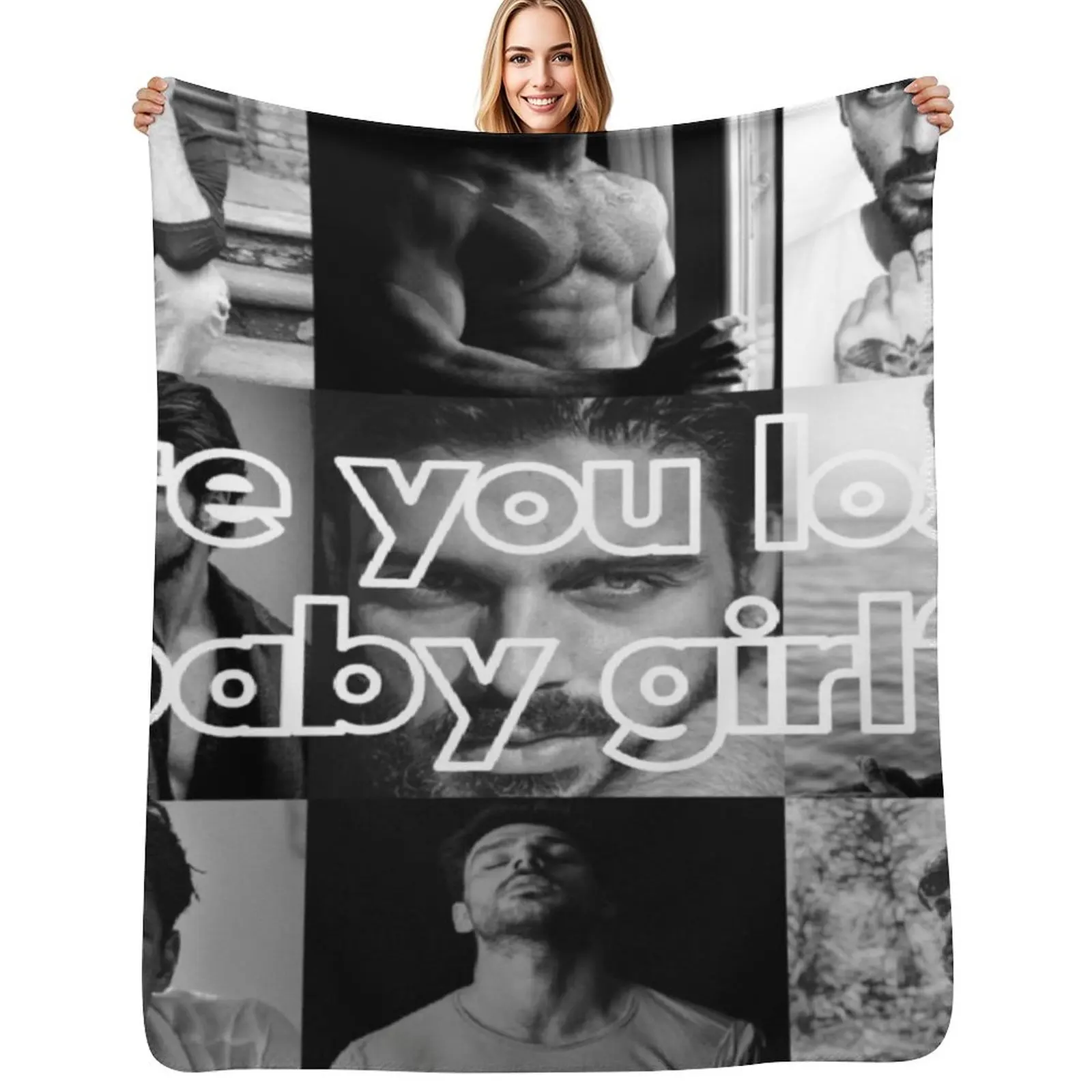 Michele Morrone, Are You Lost Baby Girl? Throw Blanket Polar Nap Vintage Quilt Large Blankets