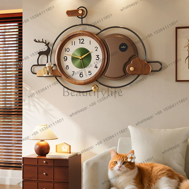Best Sellers Cat Wooden Wall Clocks Vintage Digital Round Xenomorph Design Wall Clocks Creative Silent Orologio Da Parete Home D