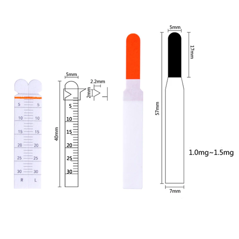 Ophthalmic test paper Jingming fluorescent strip tear secretion test paper Artificial tear test filter paper strip