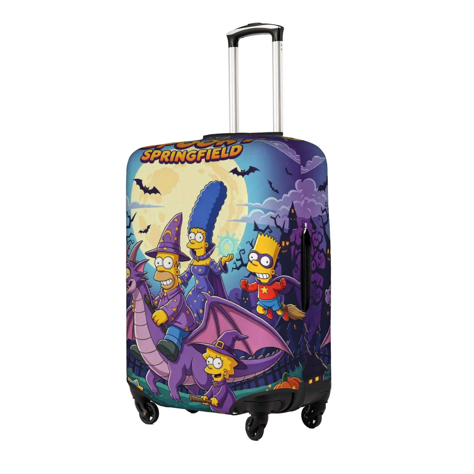Custom S-Sim-psonS Luggage Cover Protector Fashion Classic Halloween Gift Travel Suitcase Covers for 18-32 Inch