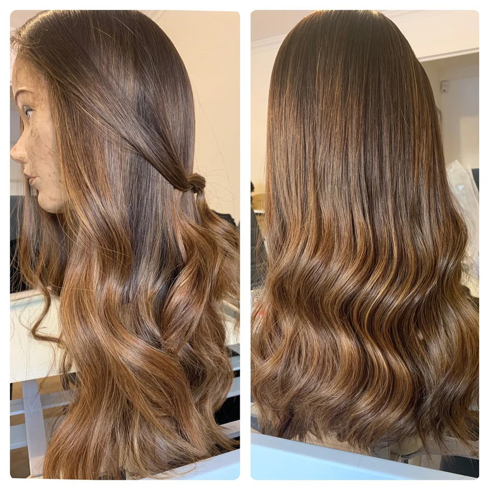 

Женский парик шоколадно-коричневого цвета, парик с кружевной передней частью, высококачественный синтетический парик, реалистичный парик, парик из термостойкого волокна, парик для вечеринок, повседневного использования, косплея