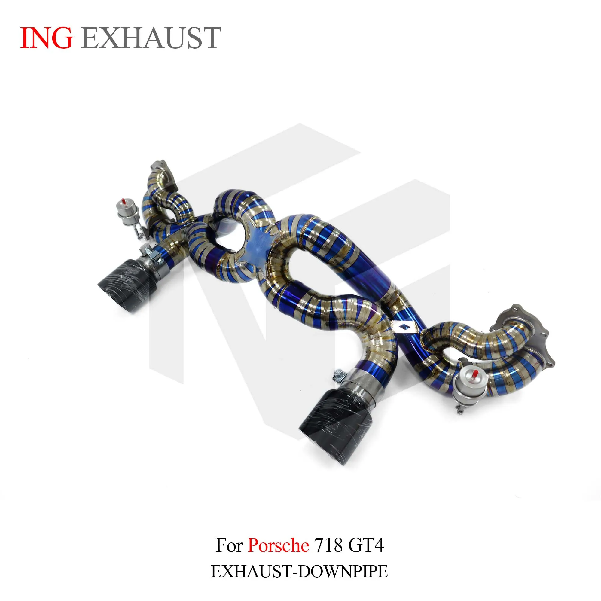 

ING Valve Exhaust Catback for Porsche 718 GT4 GTS 4.0L Race Auto Customize Engine Muffler Titanium Alloy Escape Engine System