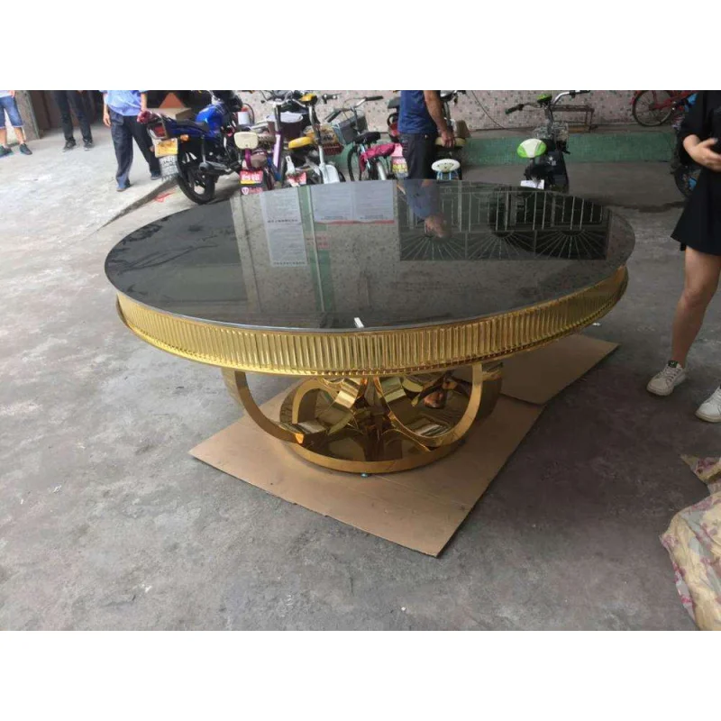 custom.DreamLike Factory Modern Home Stainless Steel Frame Dinning Table Set Furniture Luxury Dining Table Wedding Table