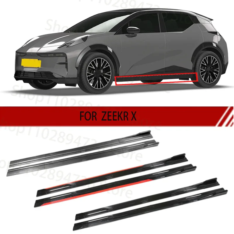 

FOR ZEEKR X 2M Car Side Skirt Extension Plate Lip Separator Bumper 2.18M Racing Side Spoiler