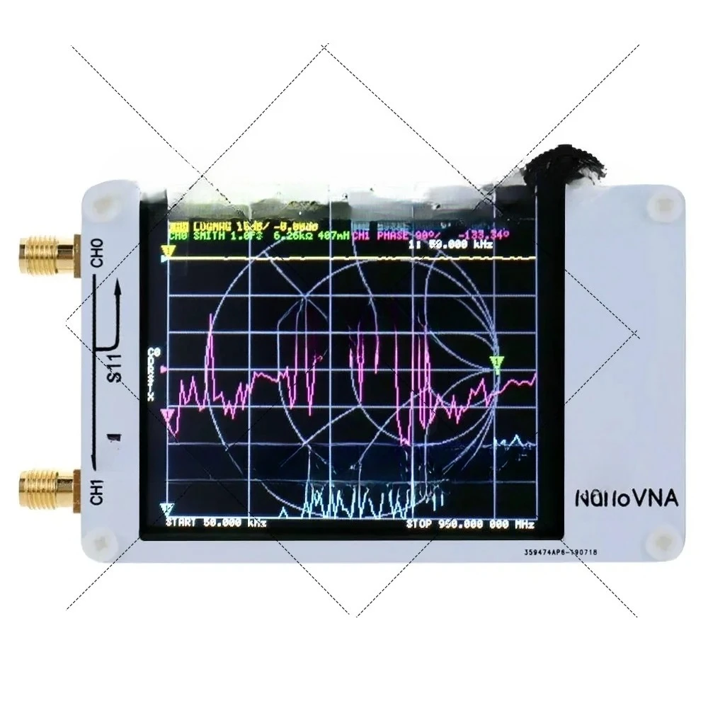 محلل شبكة ناقل NanoVNA-H4، محلل هوائي، الموهب على الموجات القصيرة MF HF VHF UHF #3