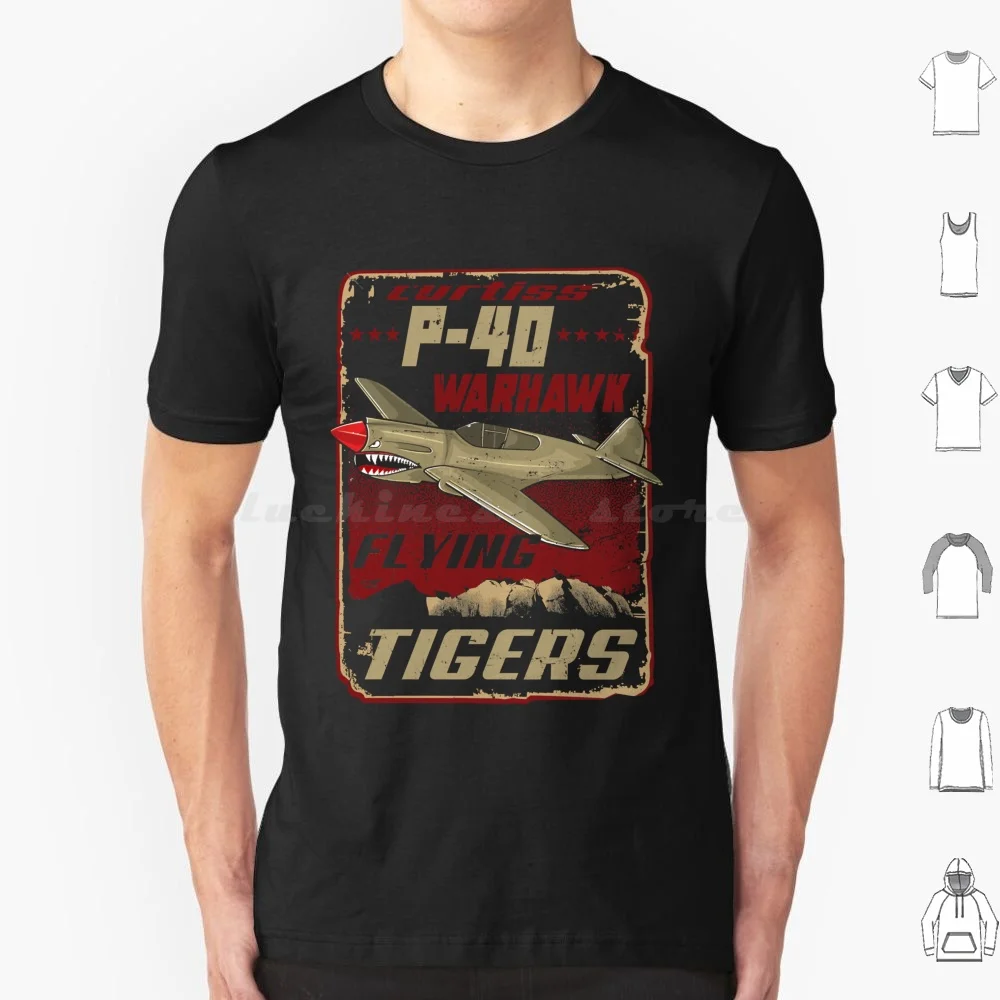 Camiseta de algodón para hombre y mujer, camisa con estampado de tigre volador, amor divertido, P40, regalo de piloto de Warhawk, Ww2, regalos para todos