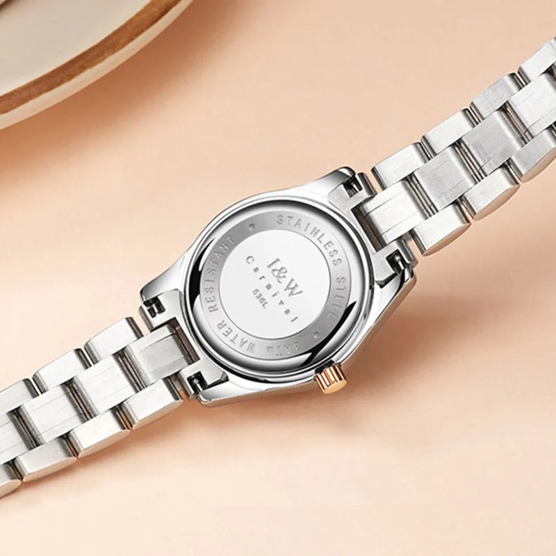 CARNIVAL Brand Luxury Dress Quartz Watch for Women Ladies Waterproof Rose Gold Stainless Steel Wrist Watches Clock Reloj Mujer