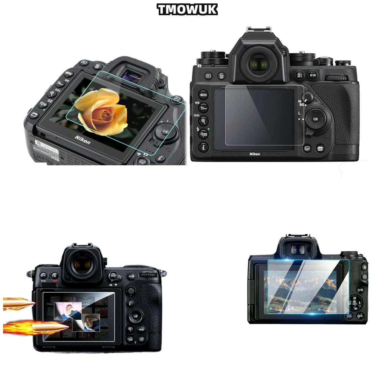 

For Nikon D5100 D5200 HD Clear Tempered Glass Film Anti-Scratch 9H Hardness LCD Screen Protector