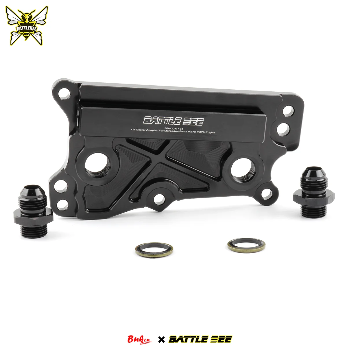 Hot Engine Oil Cooler Adapter Aluminum Alloy Radiator for M272 V6 3.5L M273 V8 W207 W211 W212 E280 E300 E350 GL550