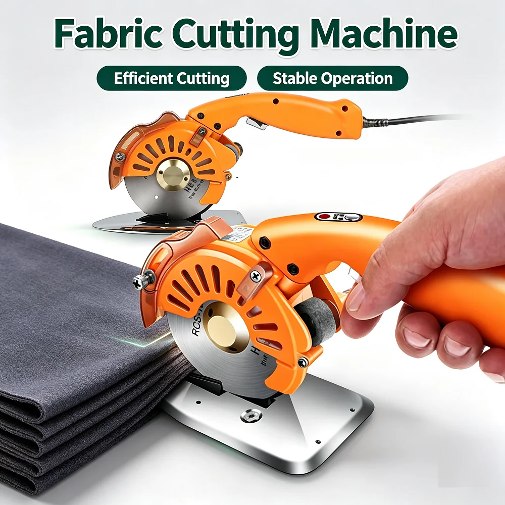 Electric Fabric Leather Cutting Machine 110/220V Handheld Shears Cloth Cutter with LED Speed Controller 600-1200RP for Home