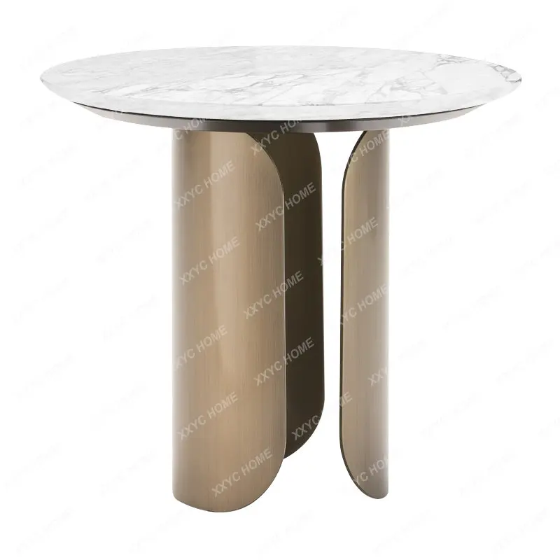 

Coffee Table Marble Sofa Side Table Combination Exquisite Metal Living Room Retro Corner Table home decoration accessories