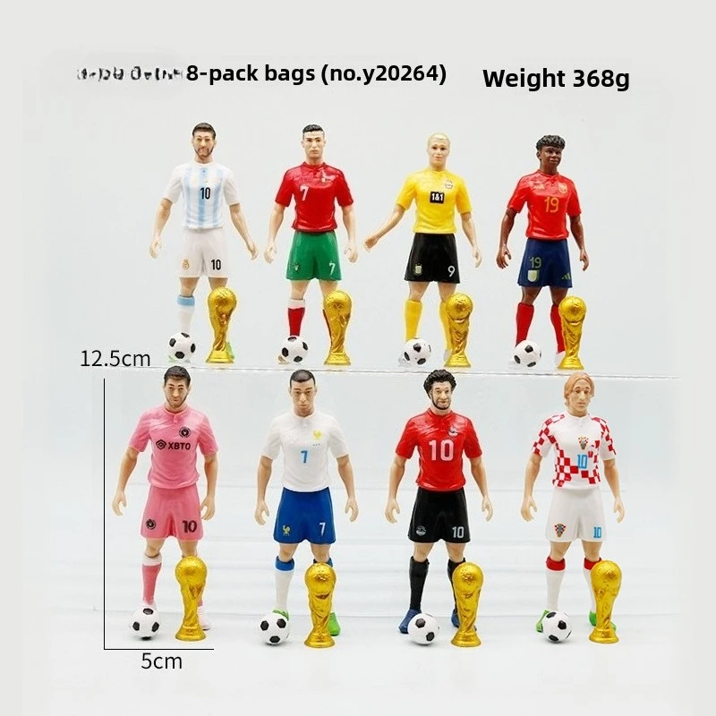 2026 New World Football Star Figurine Lucky Charm Edizione limitata Fan di calcio Doll Star Toy Ornament