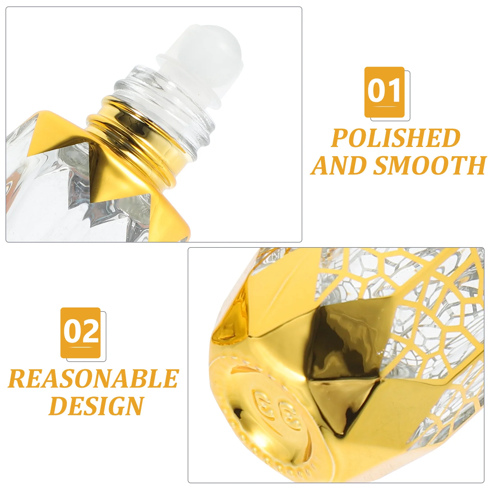 

4Pcs Mini Essential Oil Roller Bottles Glass Roll on Bottles 6Ml for Aromatherapy Perfume Oil Portable Leakproof Design