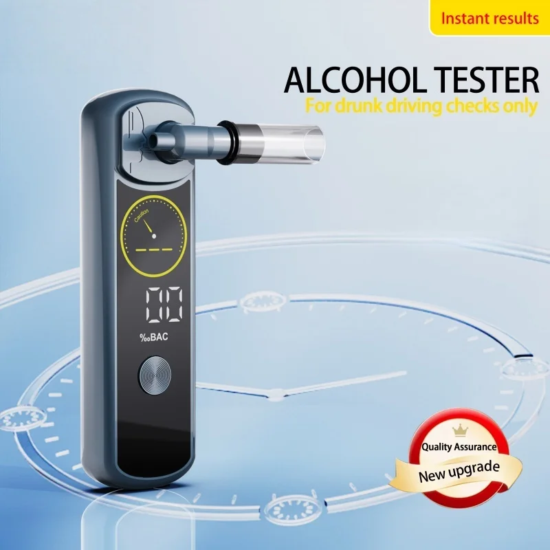 1Pc Black Digital Alcohol Tester Professional Alcohol Detector Breathalyzer Alcohl Tester LED Display Drunk Driving Test