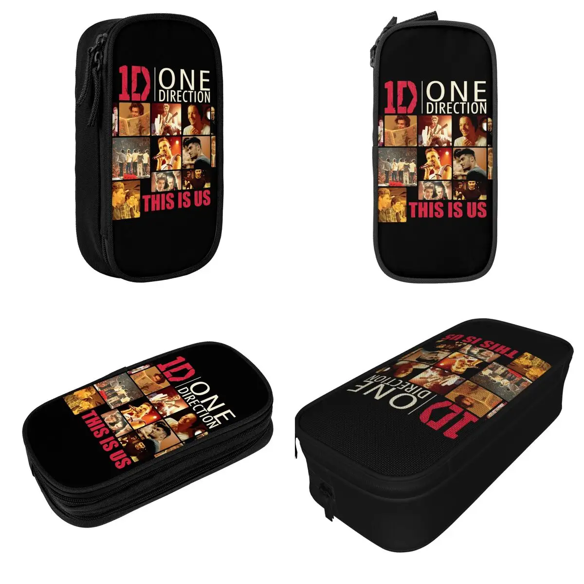 1D One Music Directions Pencil Cases Band Pen Bag Girl Boy Large Storage School Supplies Cosmetic Pencilcases