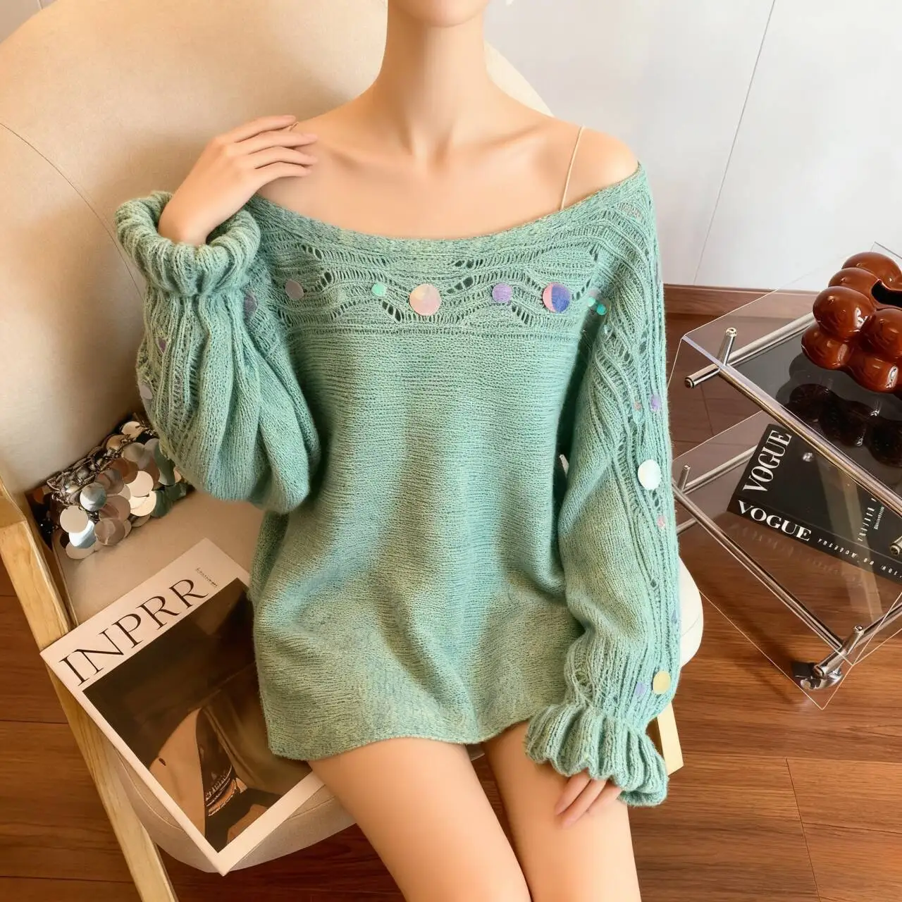 

Свитера Джемперы Пуловеры Женские большие размеры и нежная текстура с кисточками Кофейный дом Выход Ленивый отдых Уютный комфорт в помещении Теплый