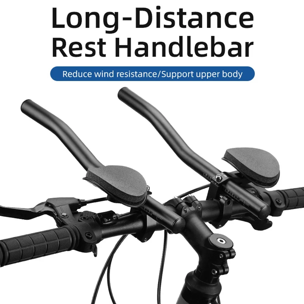 Aluminum Bicycle Rest TT Handlebar Clip Extension Triathlon MTB Bike Rest Handle