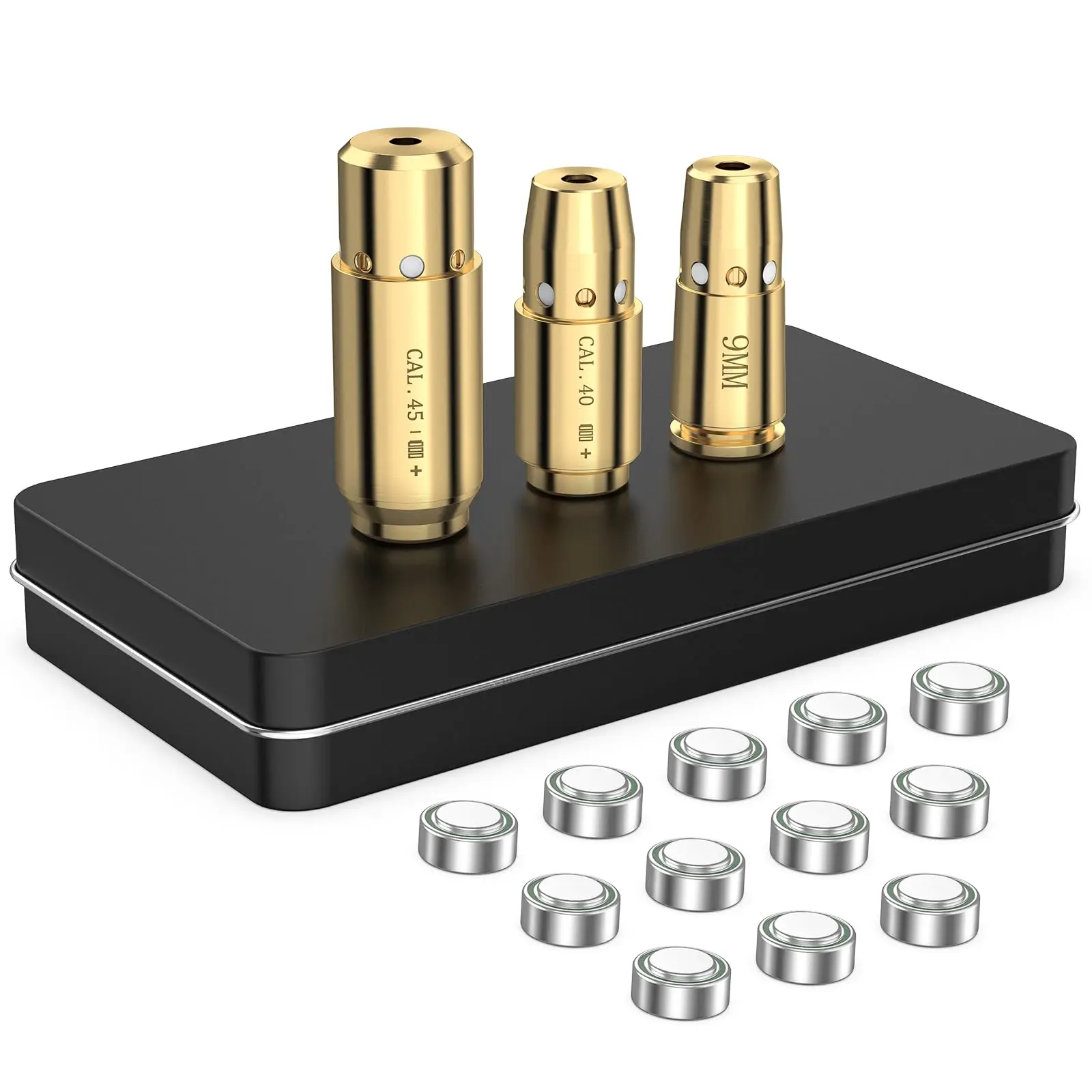 3Pcs Laser Bore Sight 9MM .40 S&W 45ACP Sighting Kit Red Laser Boresighter For Hunting Accuracy Tool
