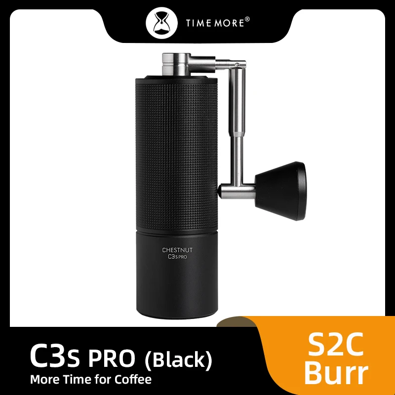 TIMEMORE-Moulin à café manuel PRChestnut C3S PRO, capacité 25g, noyau en acier réglable à la main, brosse envoyer des livres