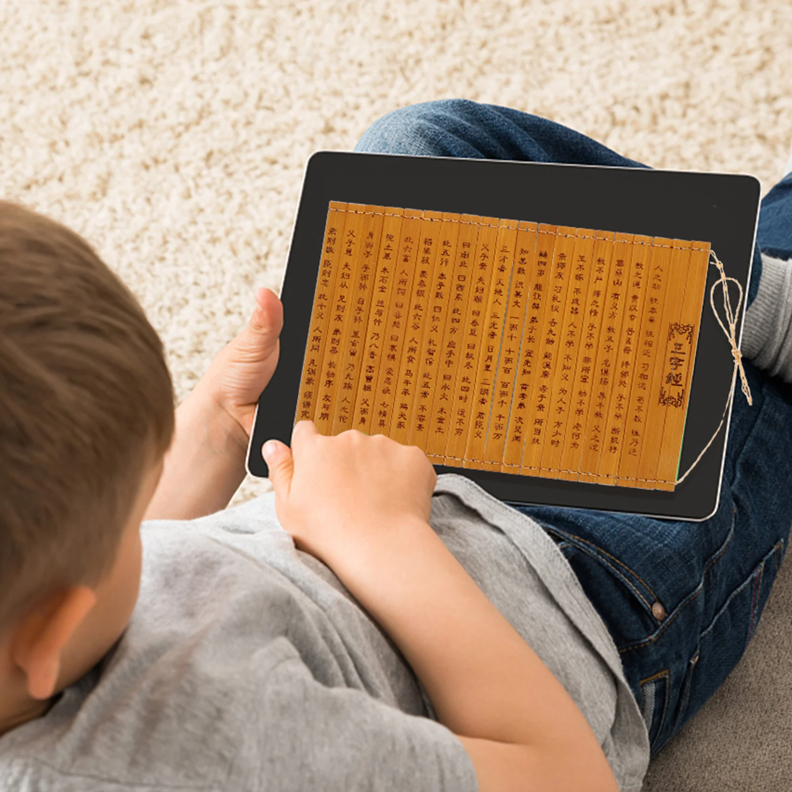 الرجعية الخيزران الحرفية زخرفة ثلاثة أحرف التمهيدي الدعامة أنيقة سطح المكتب الديكور للمنزل مكتب الجرف ديكور خمر الجمالية #4