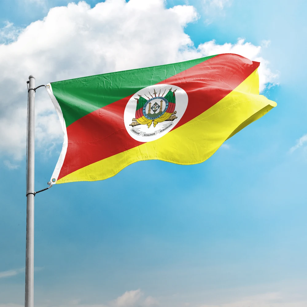 Flag Of Rio Grande Do Sul 3*5FT 90*150CM Brazil State Flags Banners Design Custom Outdoor Decor Banners  Polyester UV Resistance