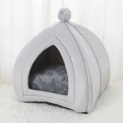 Autumn Winter Deep Sleeping Cat Bed with Mat Pets Tent Cozy Cave Nest Indoor Sleep Basket Small Dog House Pets Supplies