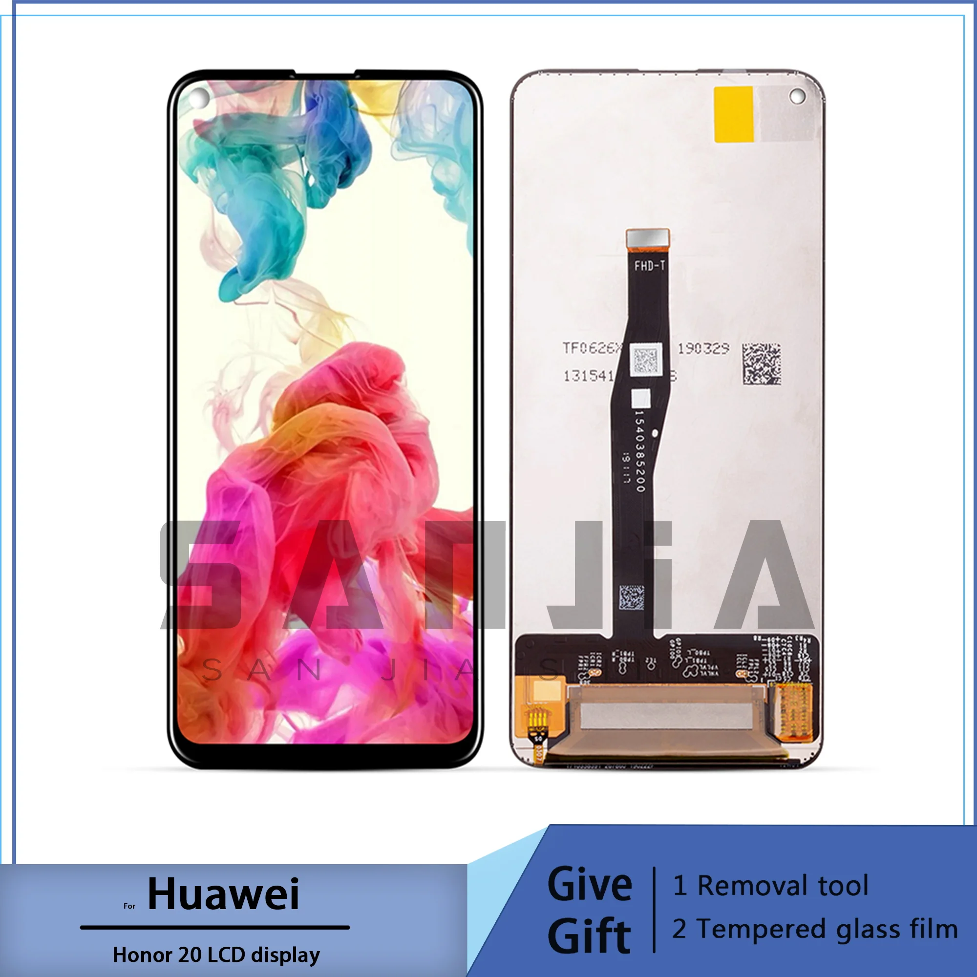 For huawei nova 5t lcd display touch screen digitizer assembly honor 20/20 pro YAL-L21 lcd screen with frame replace