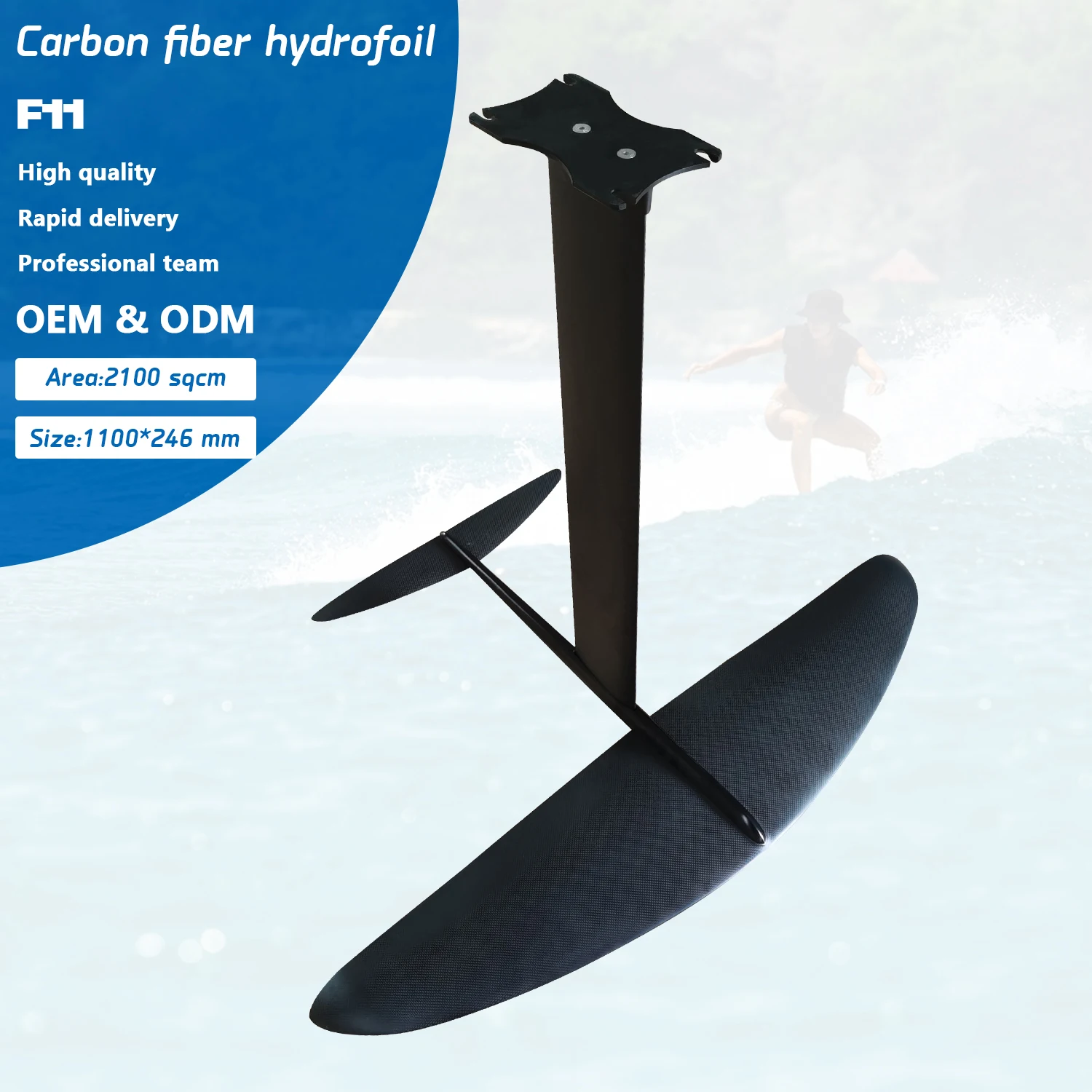 

OEM Hydrofoil F11 Foil Surfing Board Windfoil Aluminum Carbon Front Wing Rear Wing Fuselage Mast Base Kitesurf Windsurf