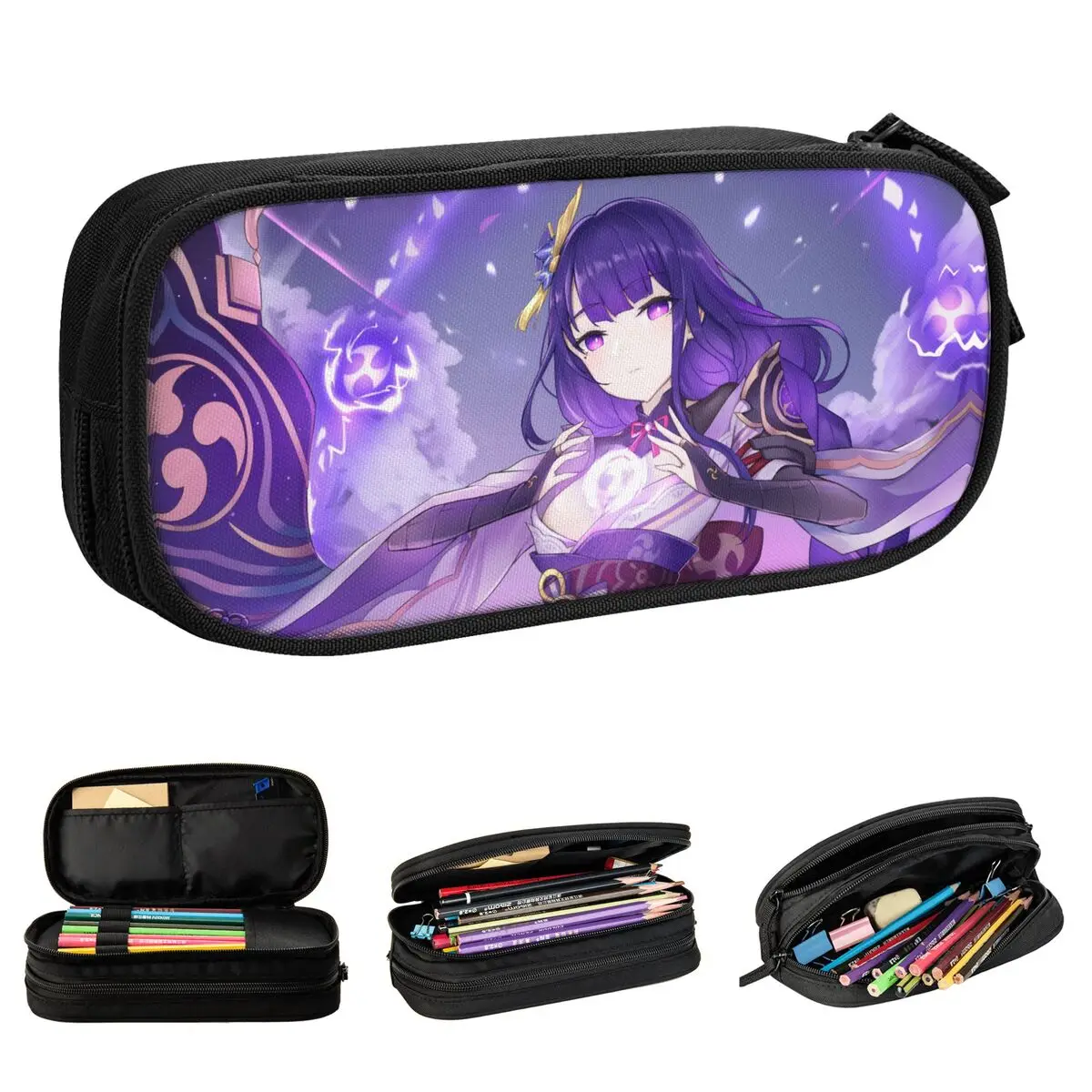 

Raiden Shogun Beelzebul пеналы Genshin Impact Inazuma пенал коробка для ручек для девочек и мальчиков сумки для студентов школьные канцелярские принадлежности