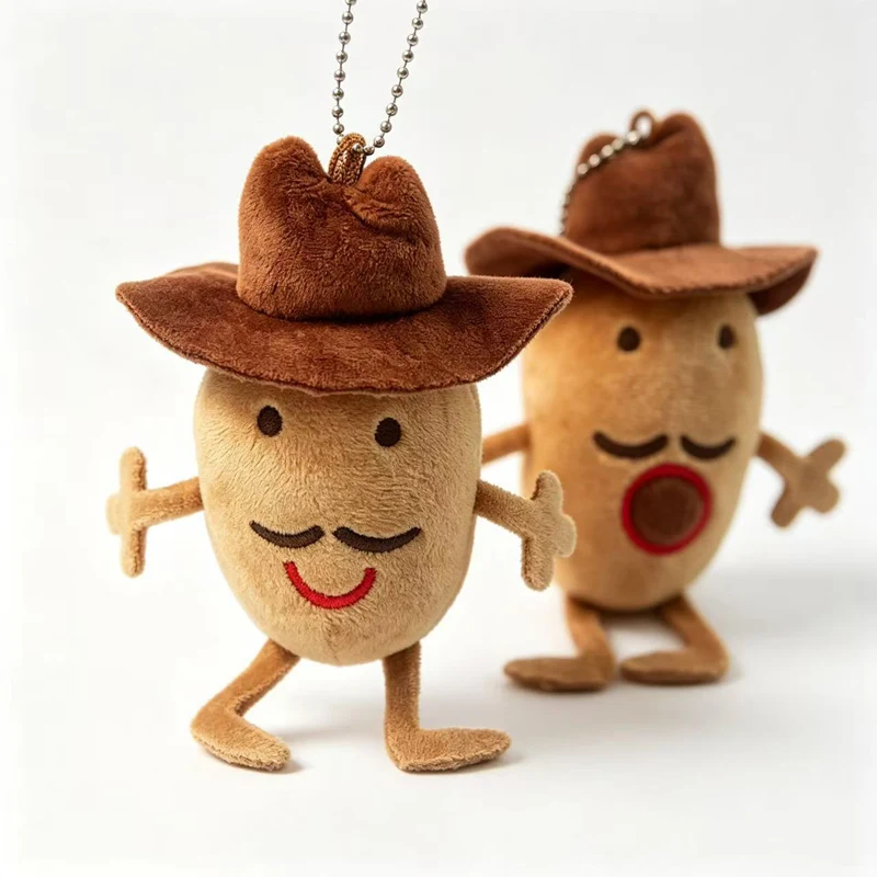14cm Mr Potato Plush Pendant Toys Kawaii Potato with Hat Dolls for Bag Keychain Toy Creative Gift Potato Doll Gift Backpack Deco