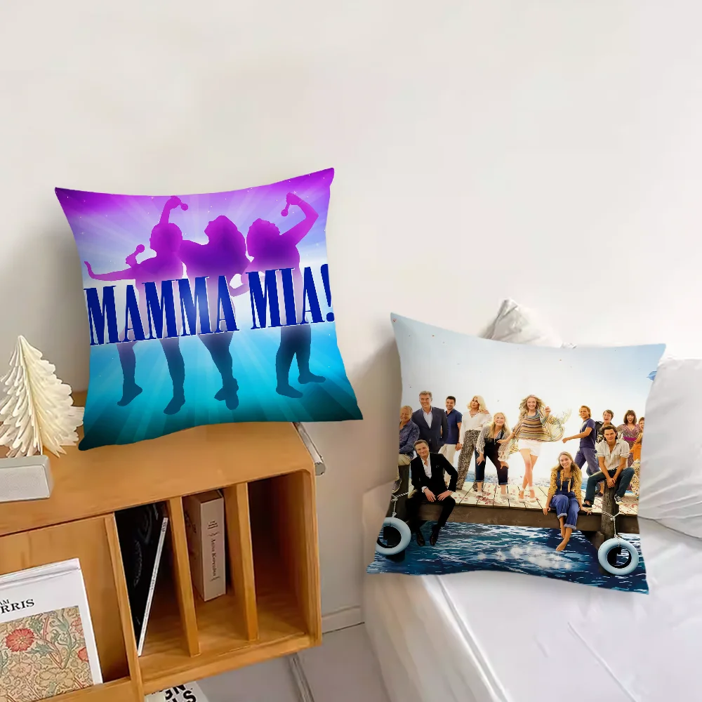 Mamma Mia! Classic TV Family Gatherings Pillow Case Sofa Living Room Bedroom Headboard Backrest Cushion Square Cushion Nap Time