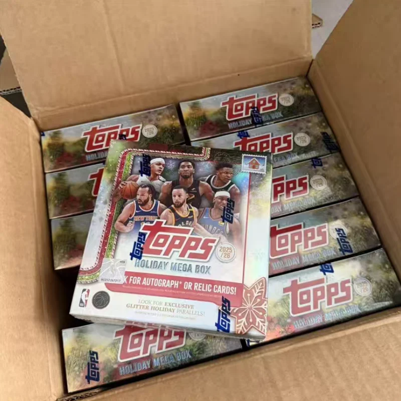 In Stock Original 2025-26 Topps Chorme Holiday Mega Box Basketball Tarding Cards Surprise Collection Christmas Edition Box Cards view 5