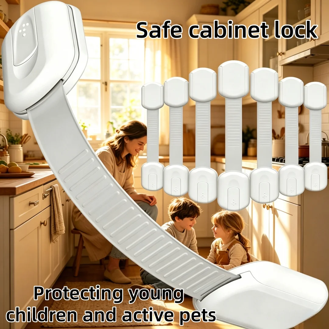 Cabinet Locks for Baby Protection, Active Safety Locks for Children and Pets, Used in Kitchens, Refrigerators, Dishwashers