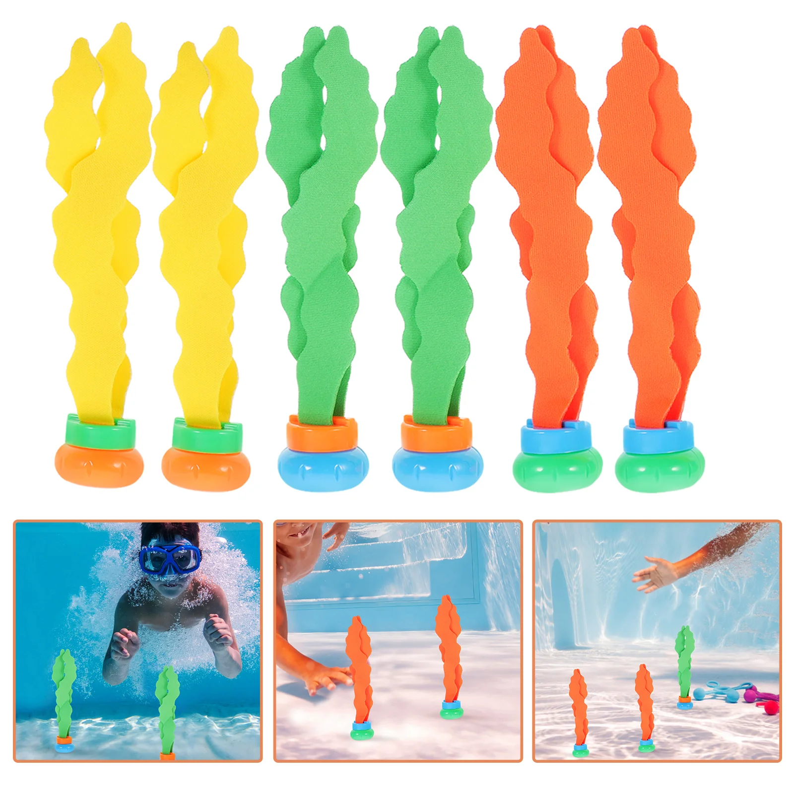 

6 Pcs Seaweed Diving Toy Water Game Underwater Kids Toys Fish Tank Summer Toddler