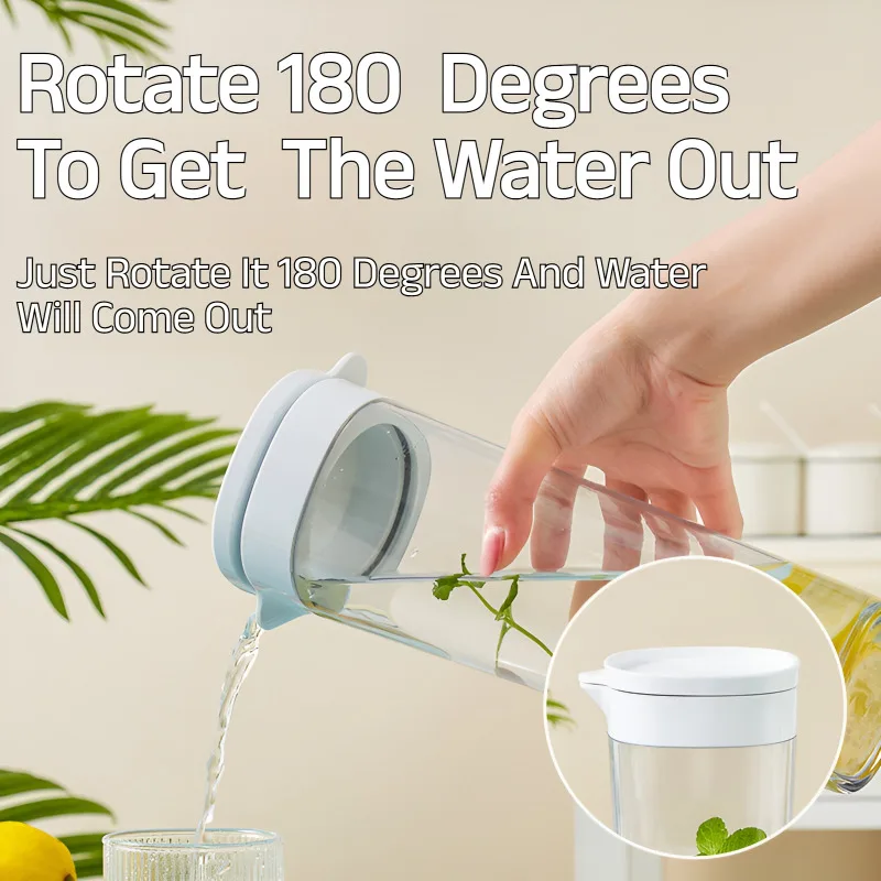 غلاية مشروب بارد منزلية مع فلتر عصير ثلاجة، غلاية مياه باردة متعددة الوظائف