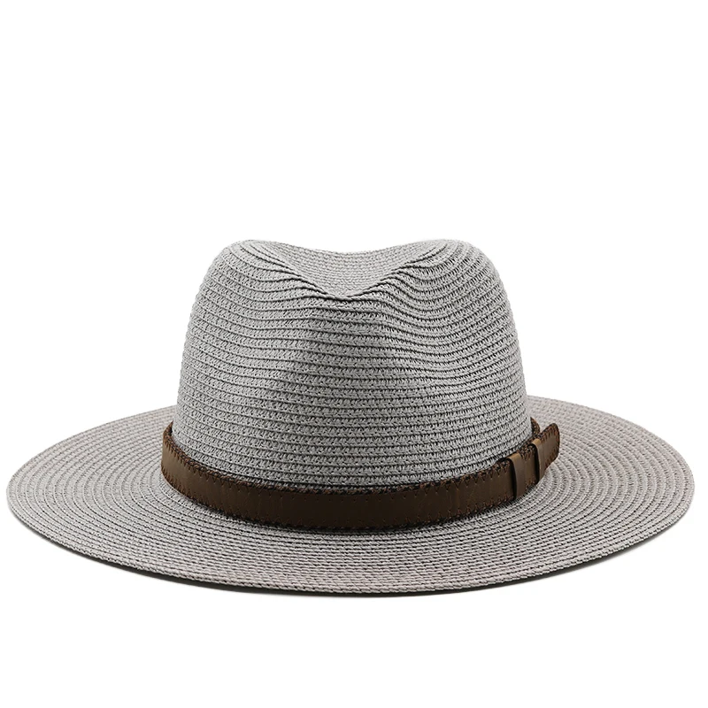 Simple Parent-child Panama Hats Lady Beach hat Women Wide Brim Straw Hat Man Summer Sun Cap  Fedora Hat 54cm 56-58cm 59-61cm