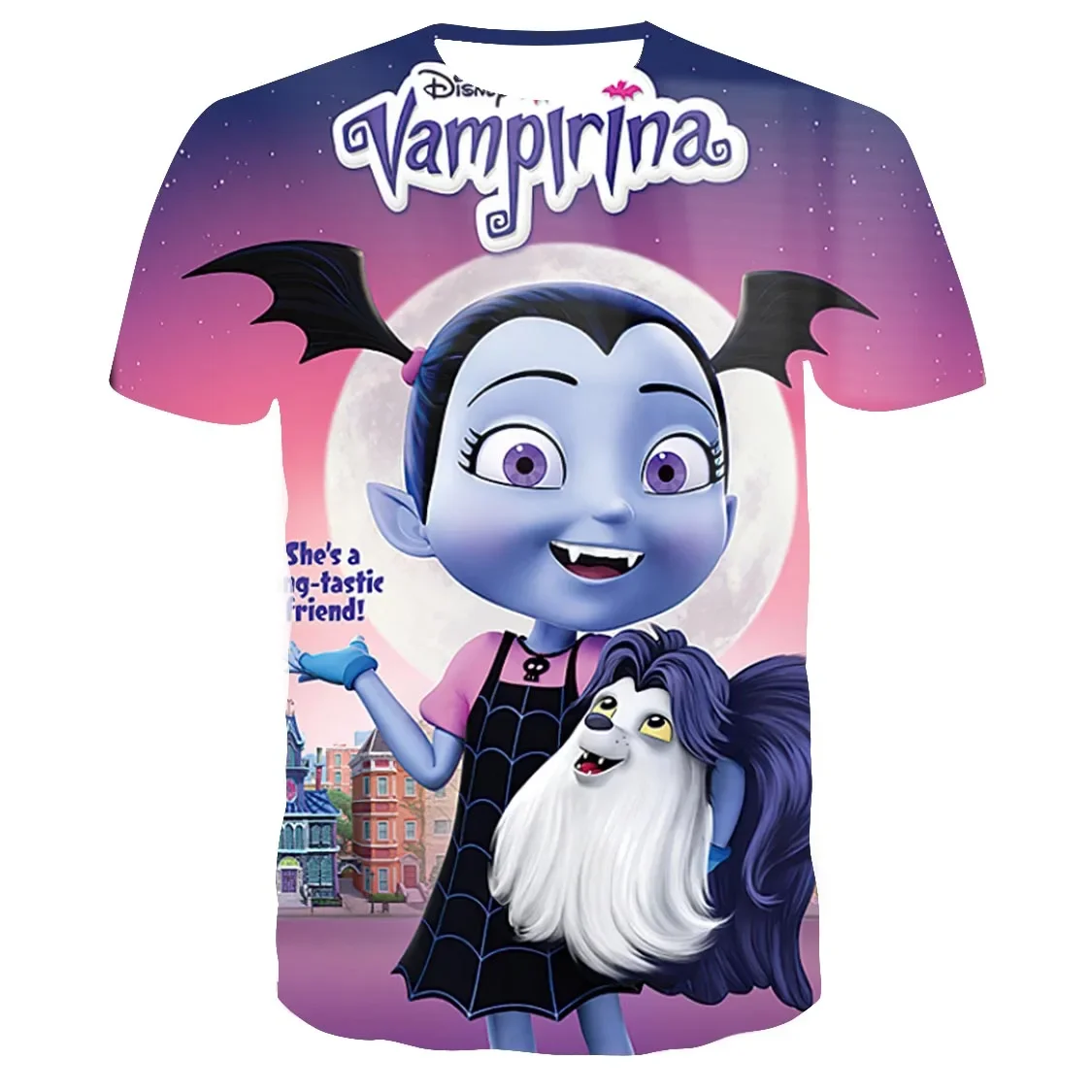 قمصان فتاة Vampirina |   تي شيرت فامبيرينا |   تي شيرت بناتي |   قمم التي شيرت - قمصان ديزني - Aliexpress