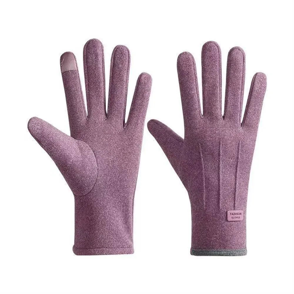 Women Winter Touchscreen Gloves With Fleece Lining Windproof Keep Warm Running Gloves Thermal Outdoor Sports Cycling Mittens