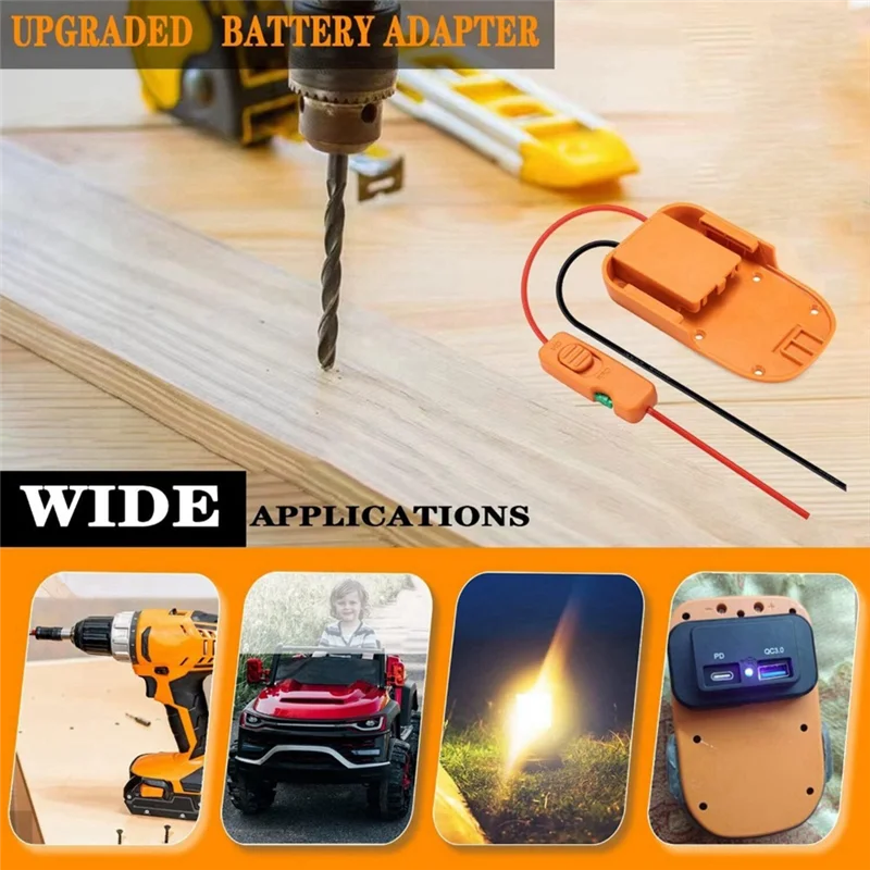 

Адаптер аккумулятора Flash Trend для Ridgid для аккумулятора AEG 18 В с переключателями, предохранителями и клеммами проводов, комплект преобразователя аккумулятора для электроинструмента