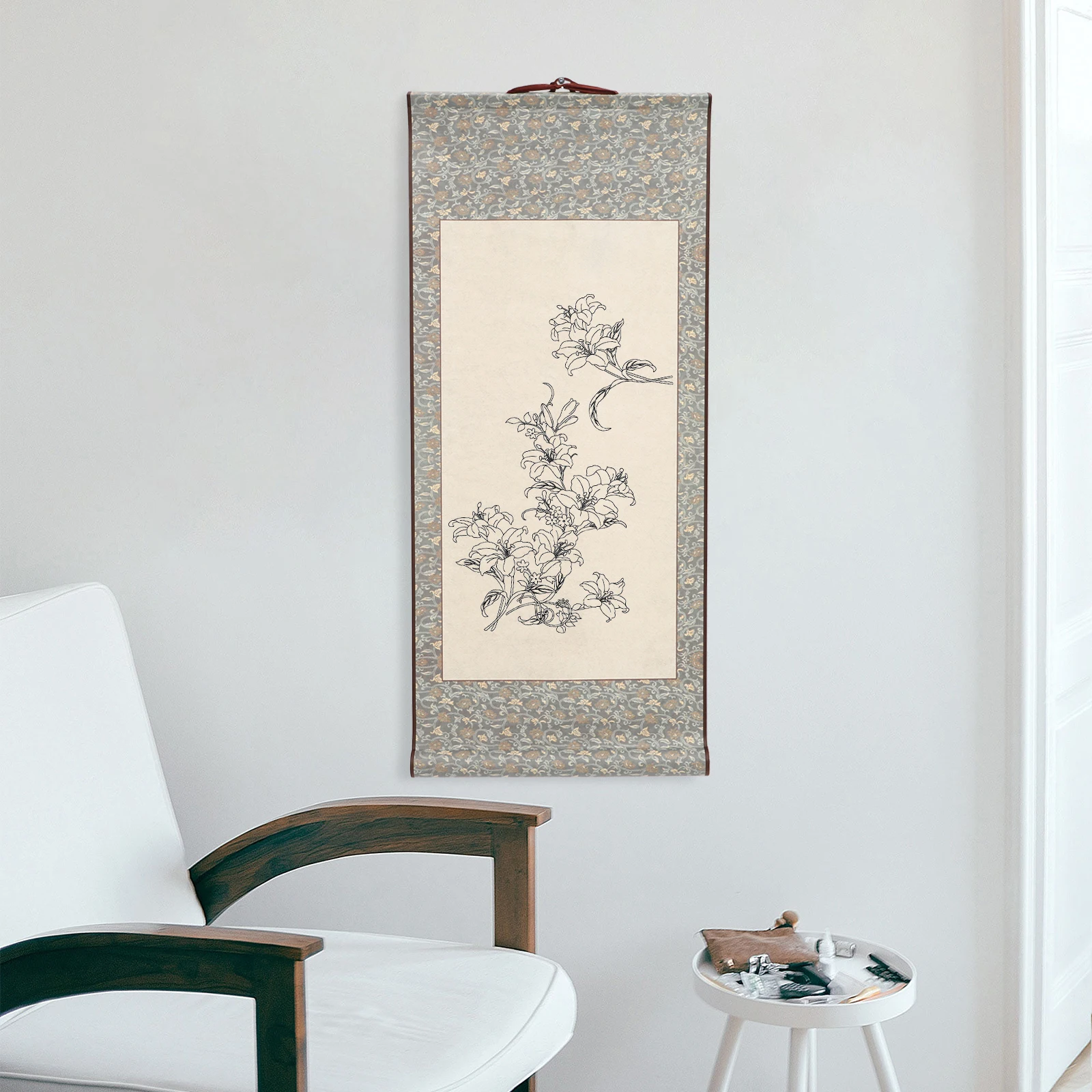 

2Pcs Blank Hanging Scroll Chinese Rice Paper Calligraphy Scroll Foldable Lightweight for Painting Writing Brush Ink Practicing