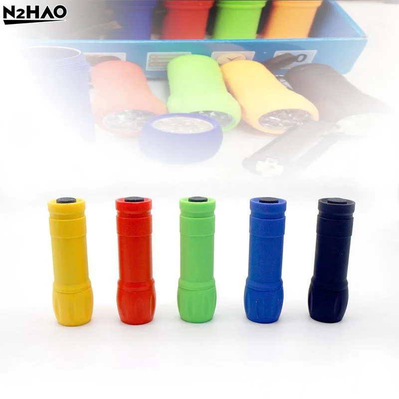 

1Pcs Outdoor Emergency Torch Nine XPE Lamp Beads Strong Lighting Using 3 NO.7 Batteries Fixed Focus Mini Portable Flashlight