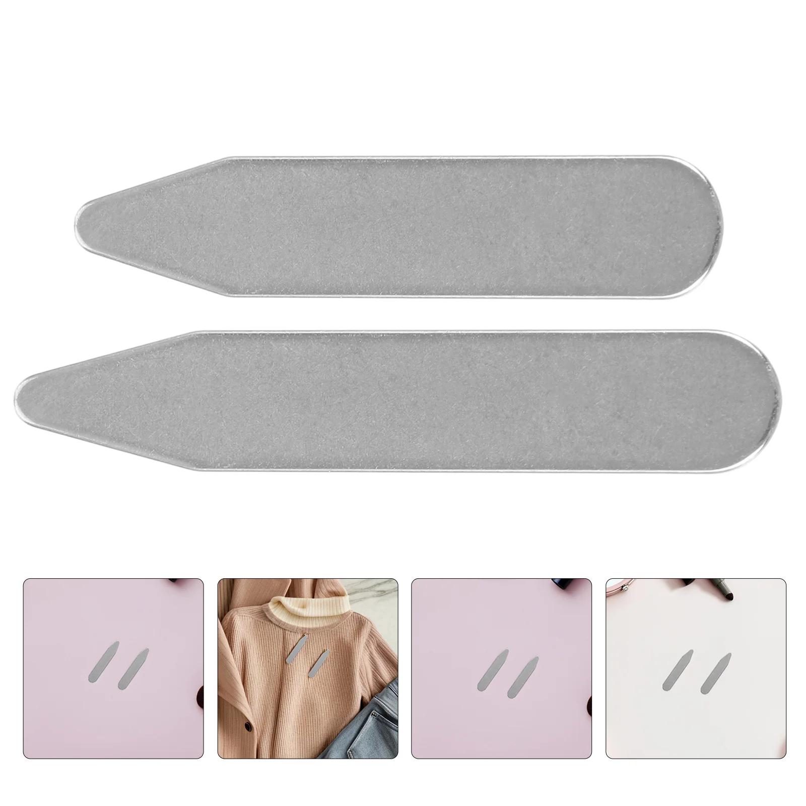 

20pcs Shirt Stay Inserts Stainless Steel Collar Support Men Dress Business Wedding Travel Reusable Metal Collar Stays Formal